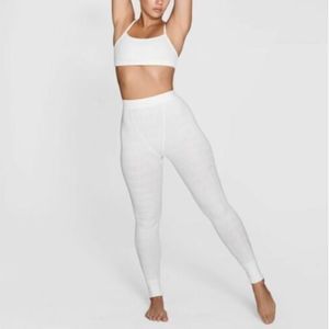 SKIMS White Logo Pointelle Leggings S